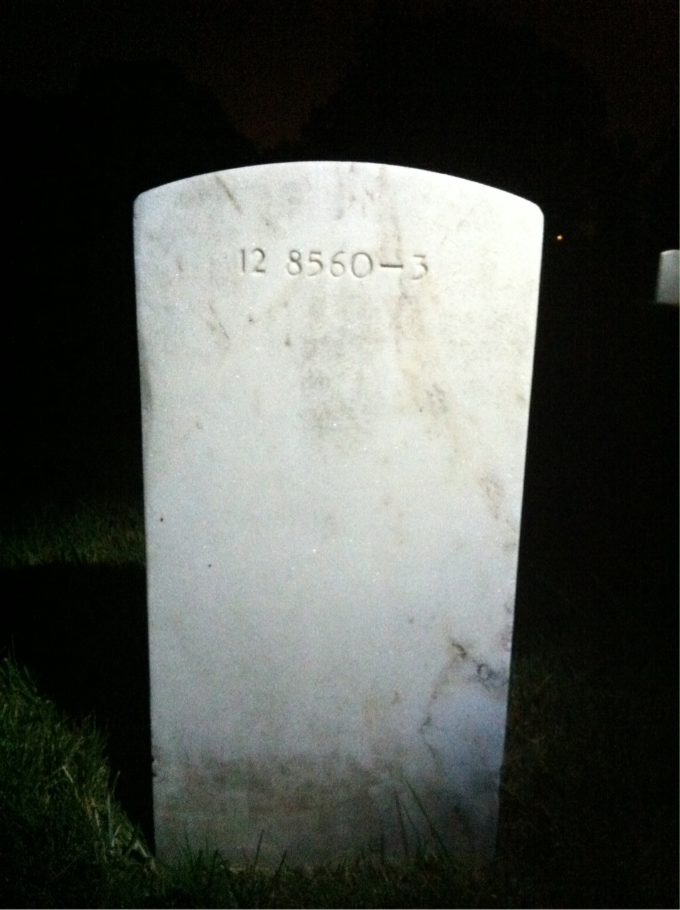 Back of headstone — Charles Franklin Houtz