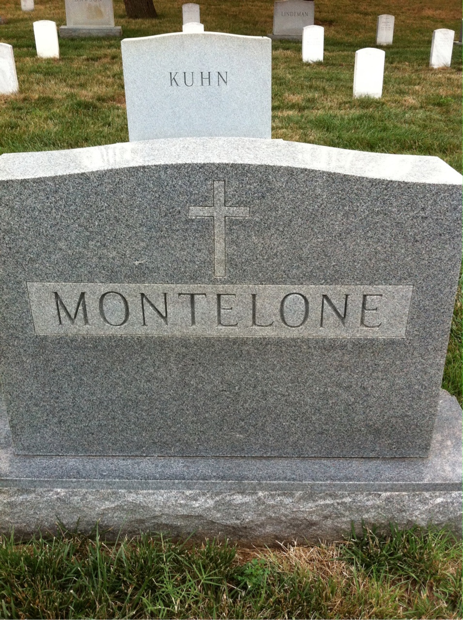 Back of headstone — Joseph Montelone