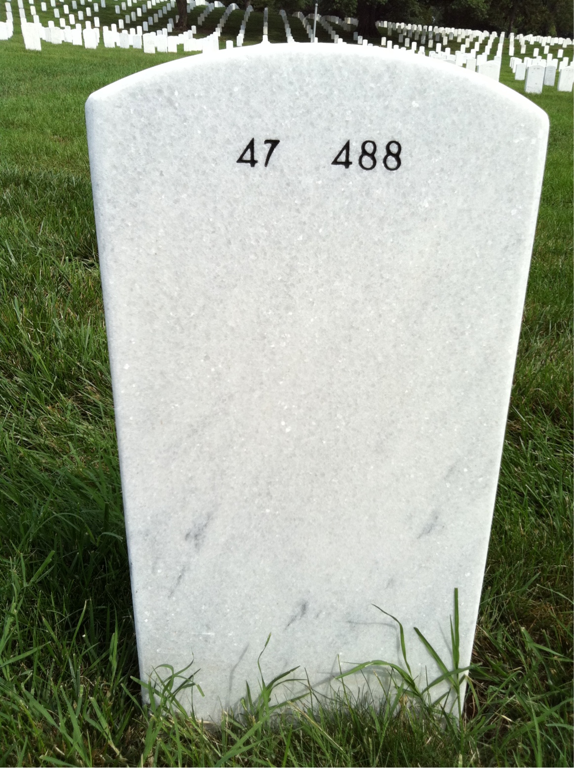 Back of headstone — John Shaw