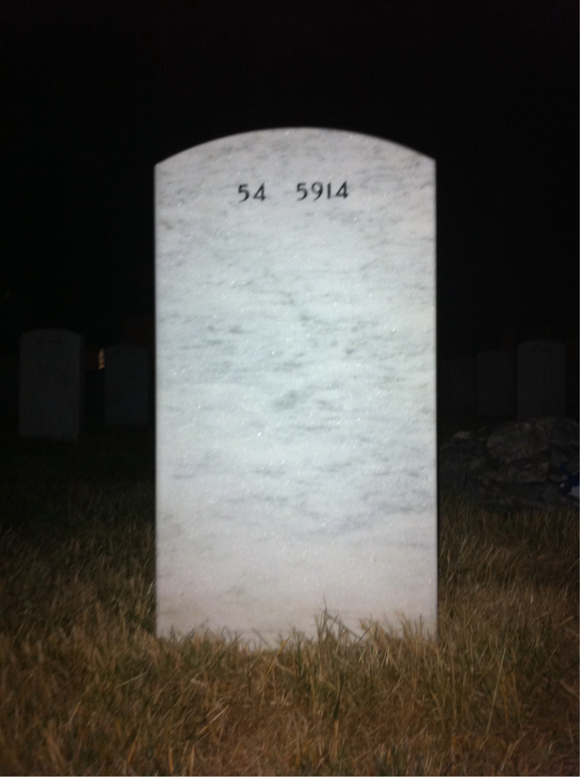 Back of headstone — Frank Beetle