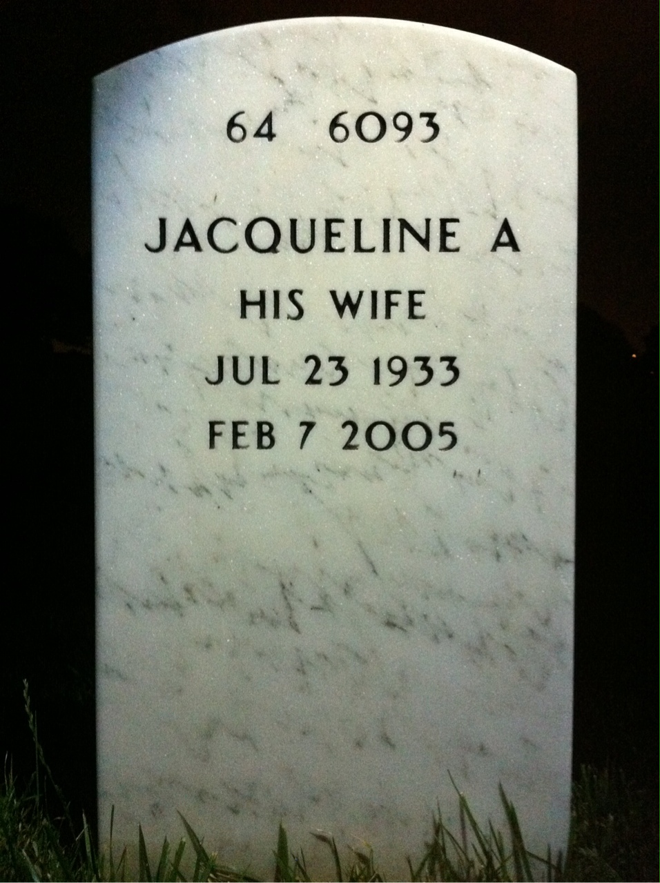 Back of headstone — John Turpin