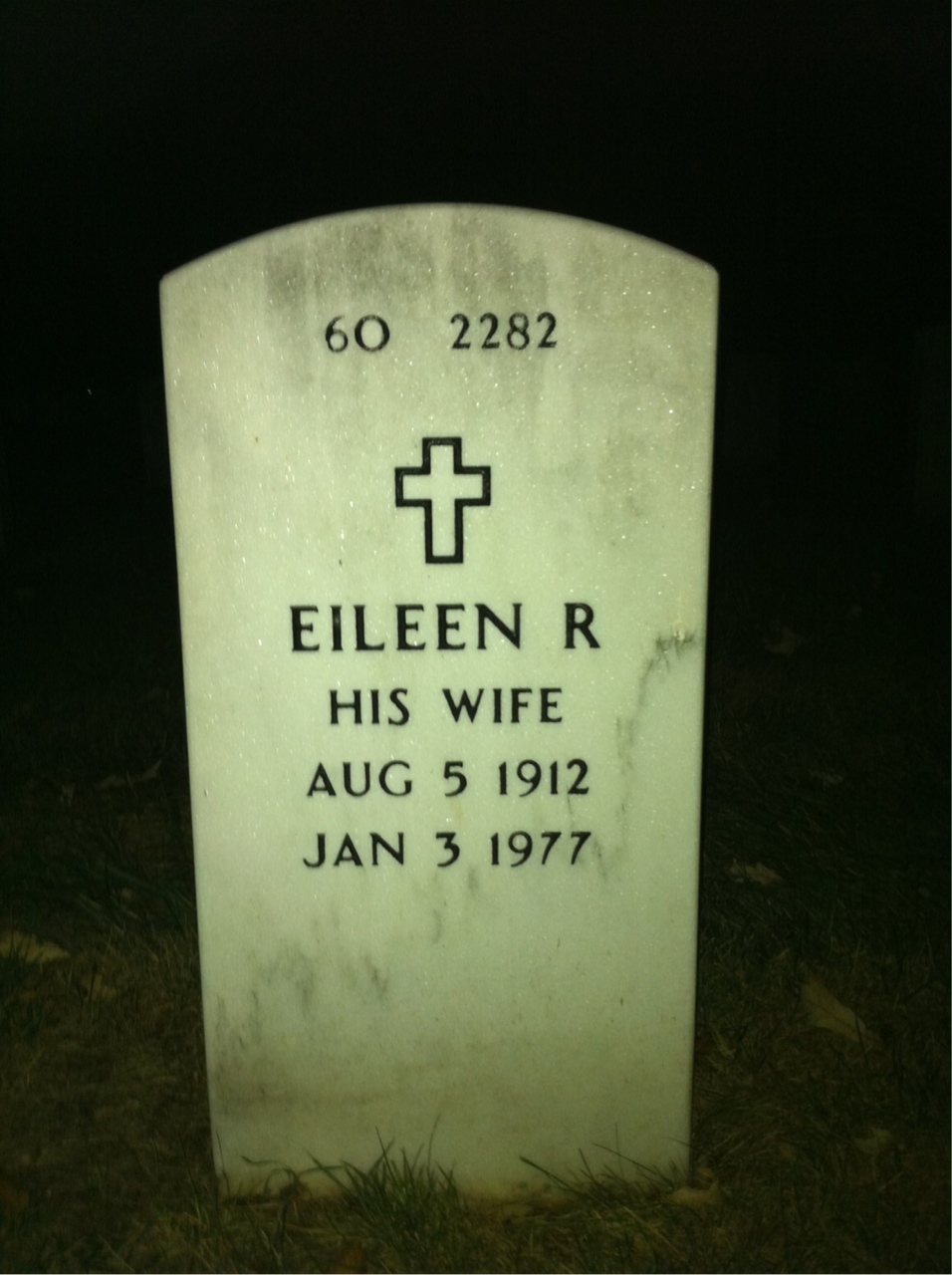 Back of headstone — Carl Waters