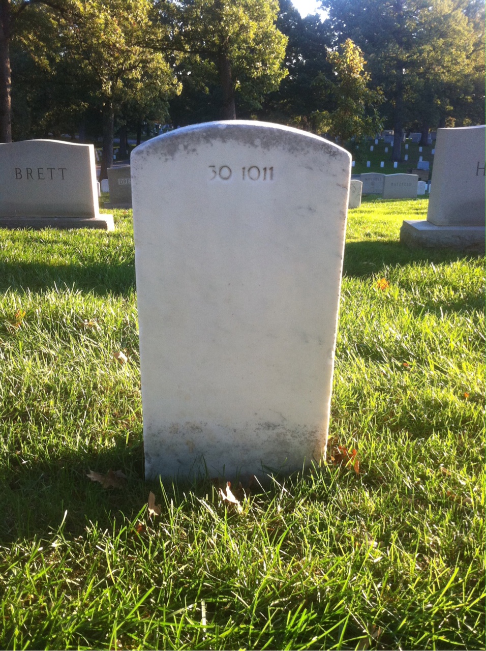 Back of headstone — William Otto Iehle