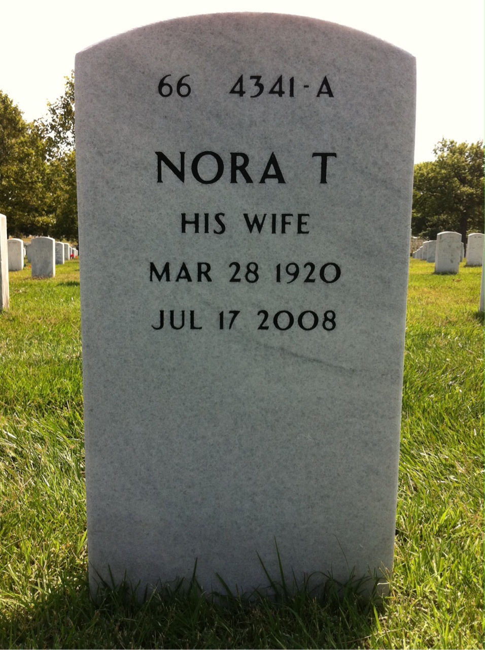 Back of headstone — Franklyn Harrison