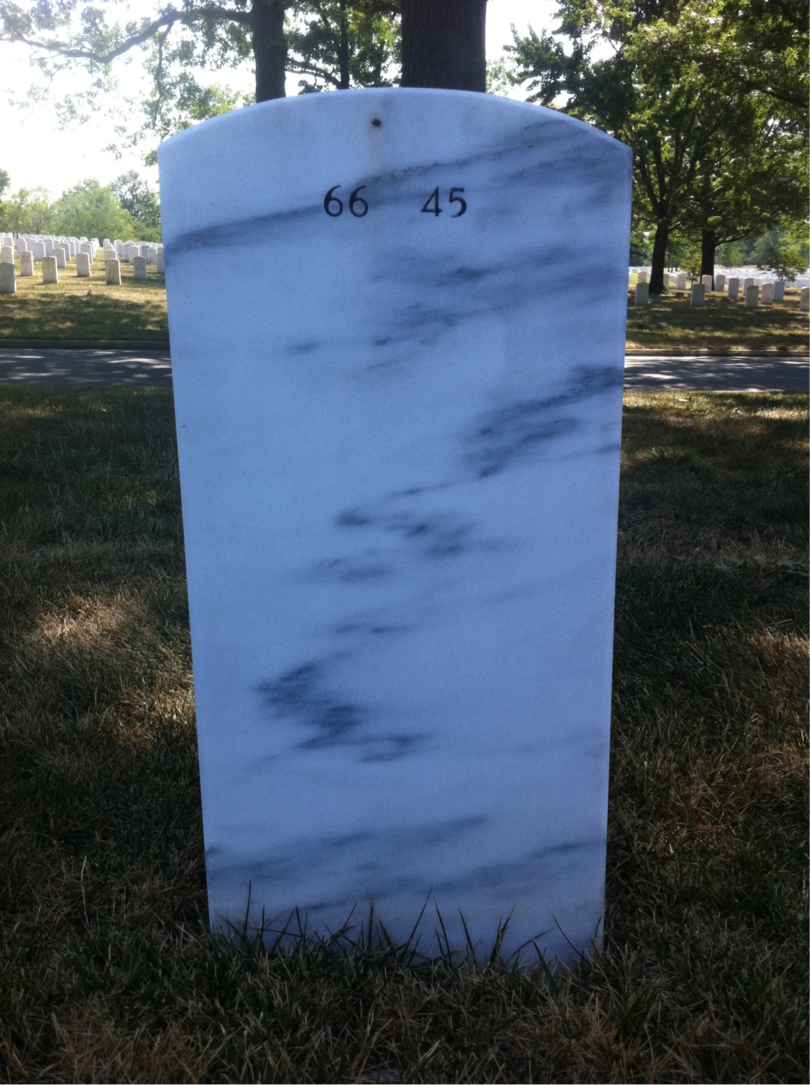 Back of headstone — Howard Pabst