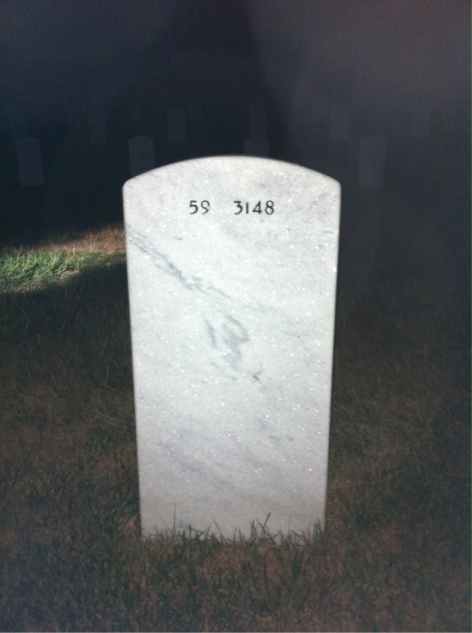 Back of headstone — George Leach