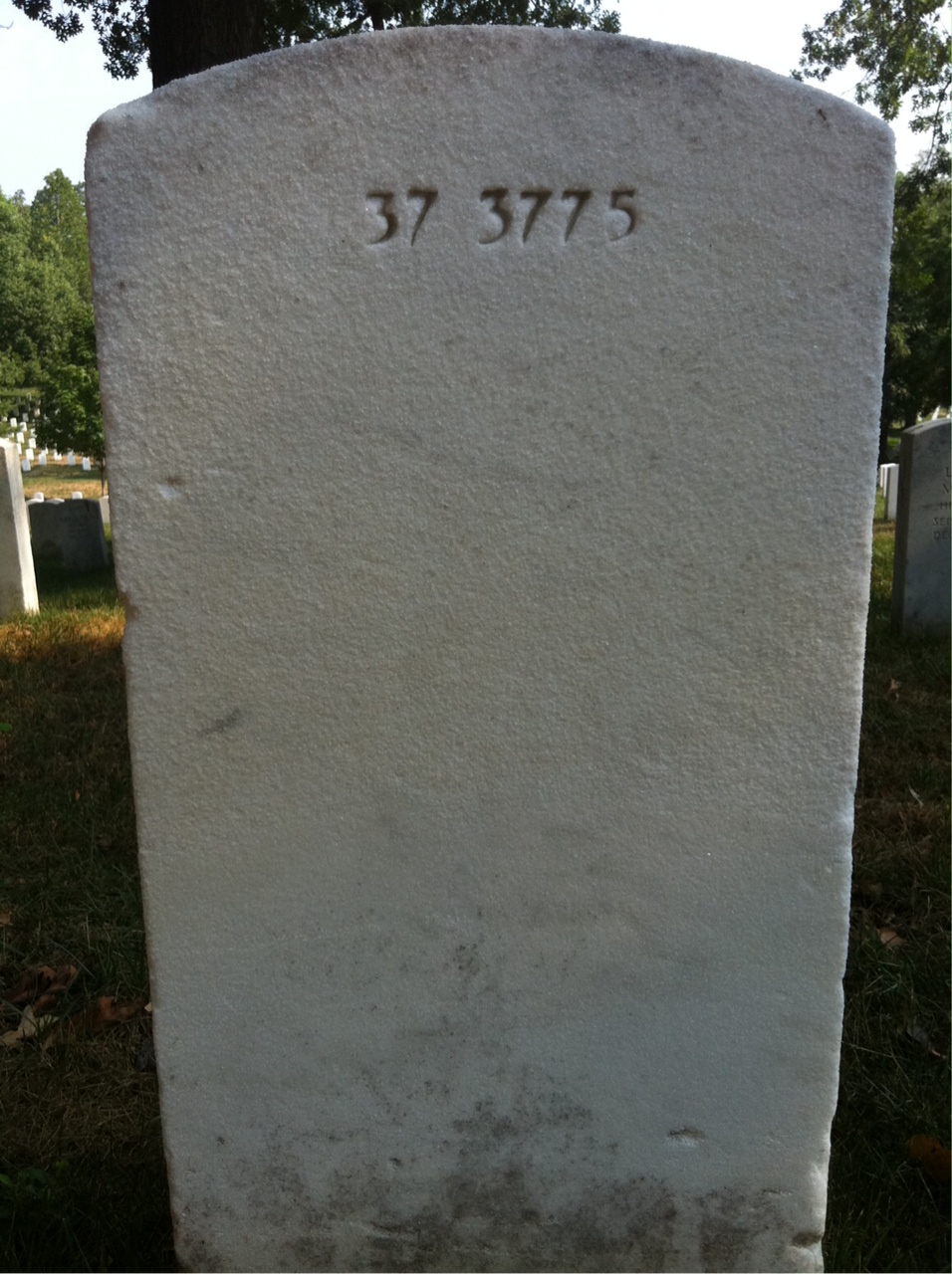 Back of headstone — George Alateros