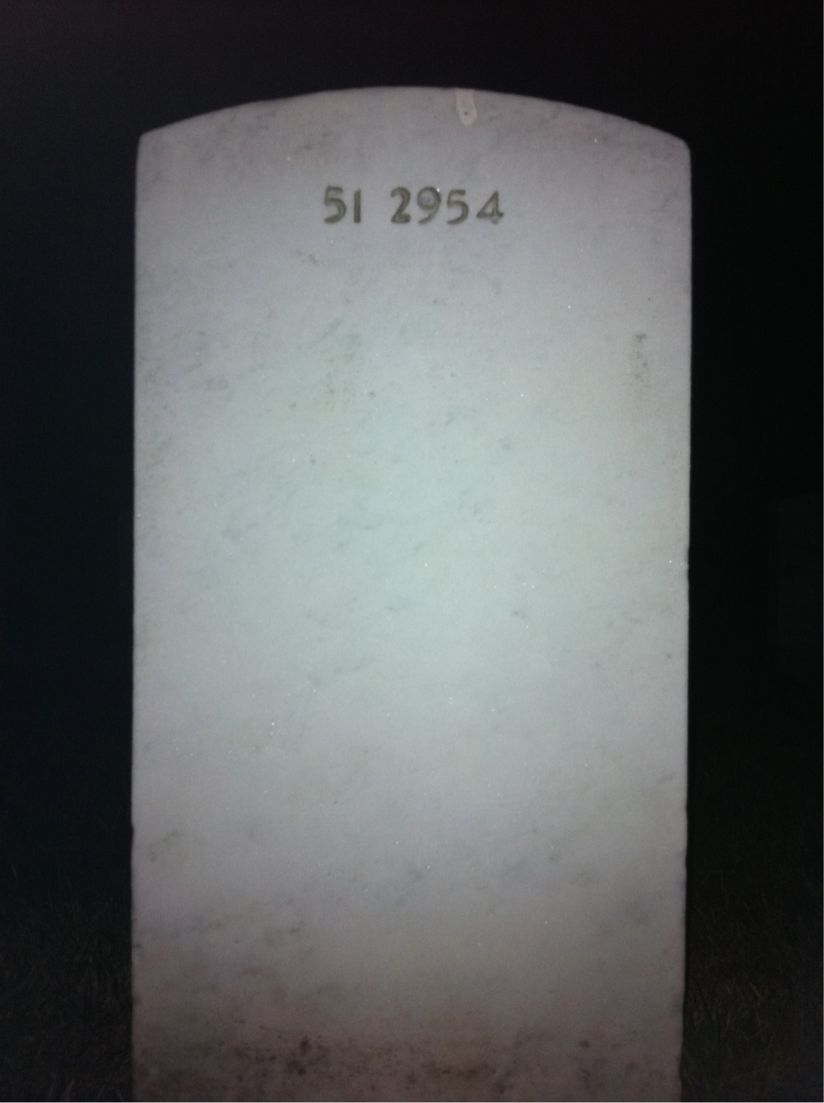 Back of headstone — Charles Barona