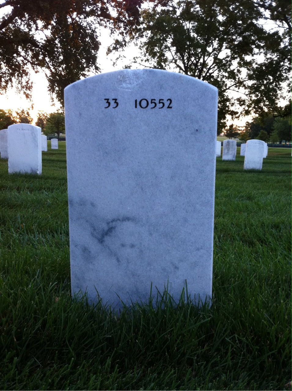 Back of headstone — Aaron Reaves