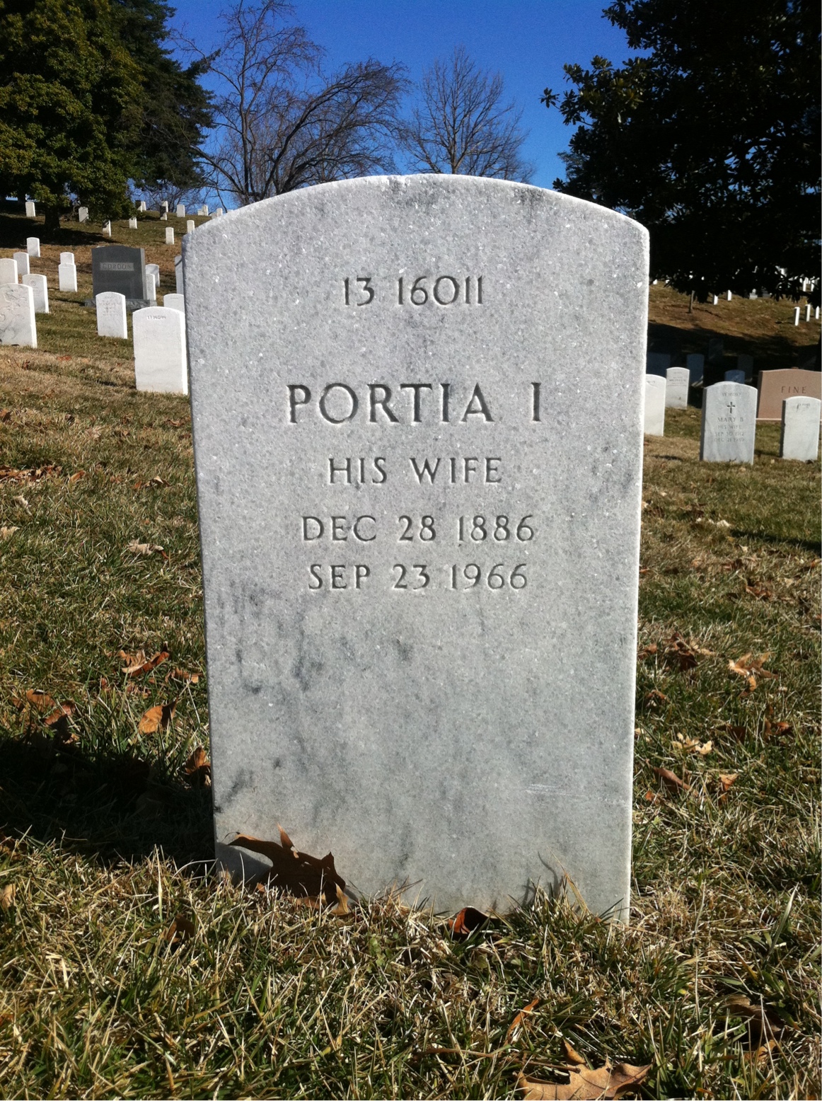 Back of headstone — Roscoe H Bass