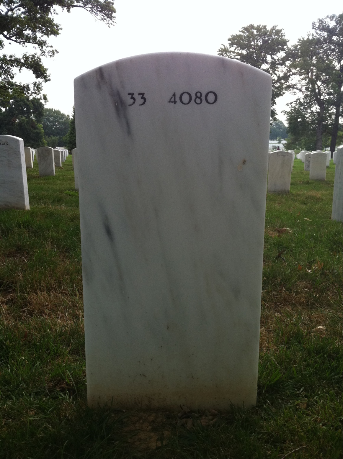 Back of headstone — Paul Anderson