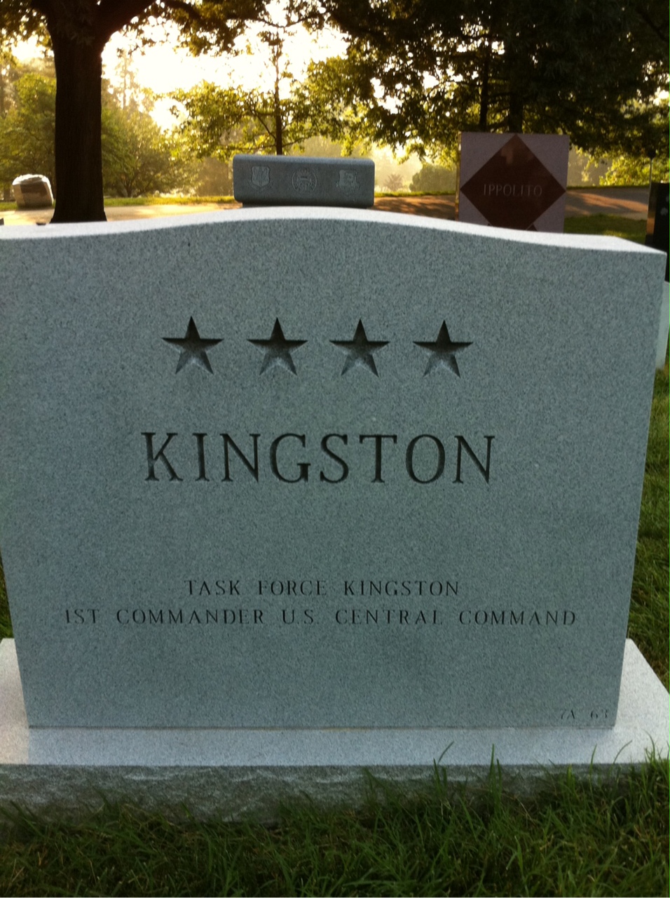 Back of headstone — Robert Kingston