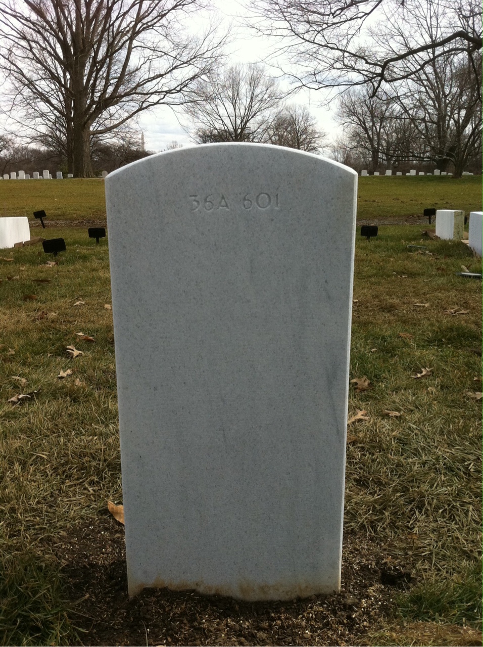 Back of headstone — Wilford Dale Mathews