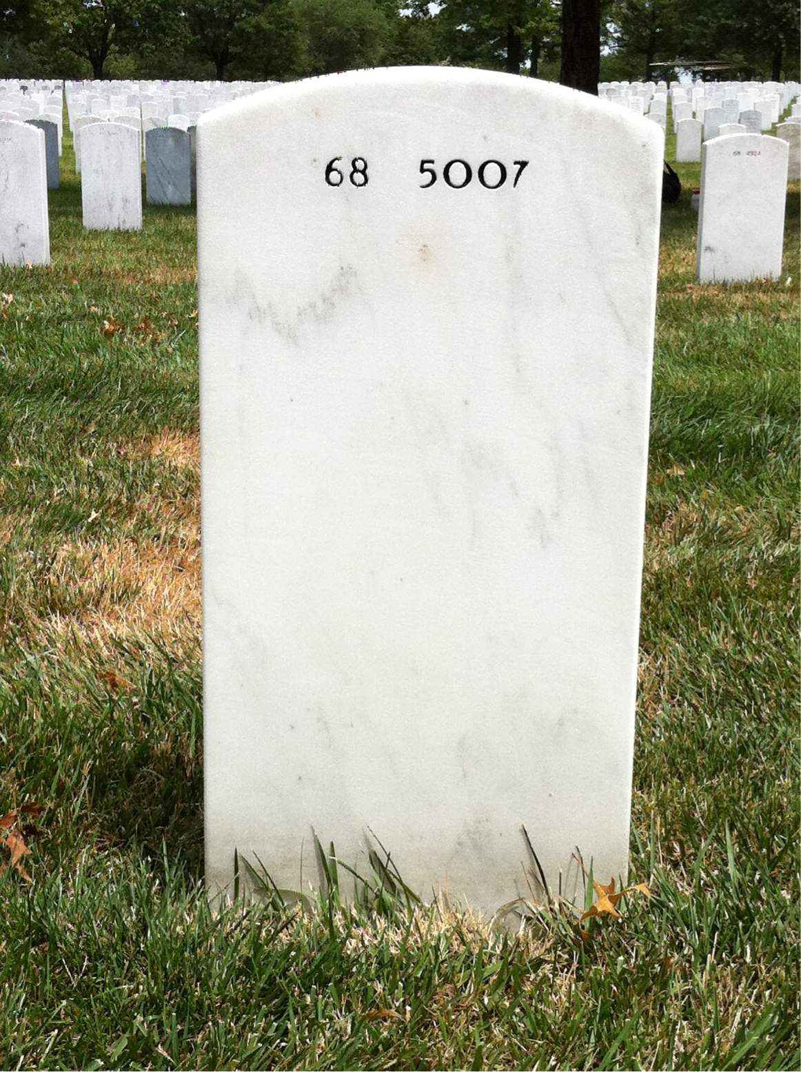 Back of headstone — Albert Toney