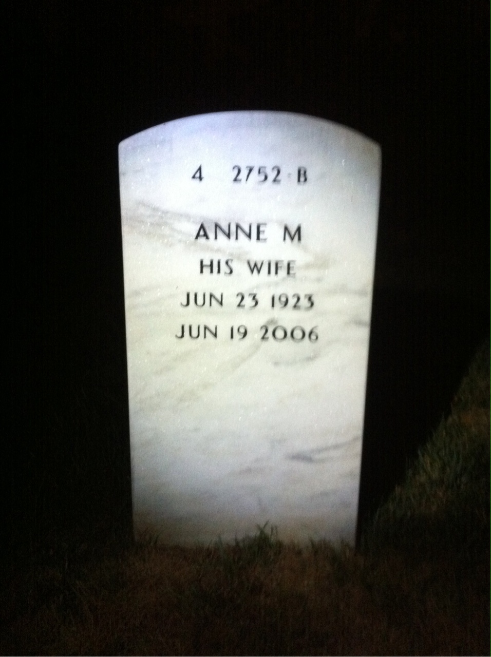 Back of headstone — Roy Kimble
