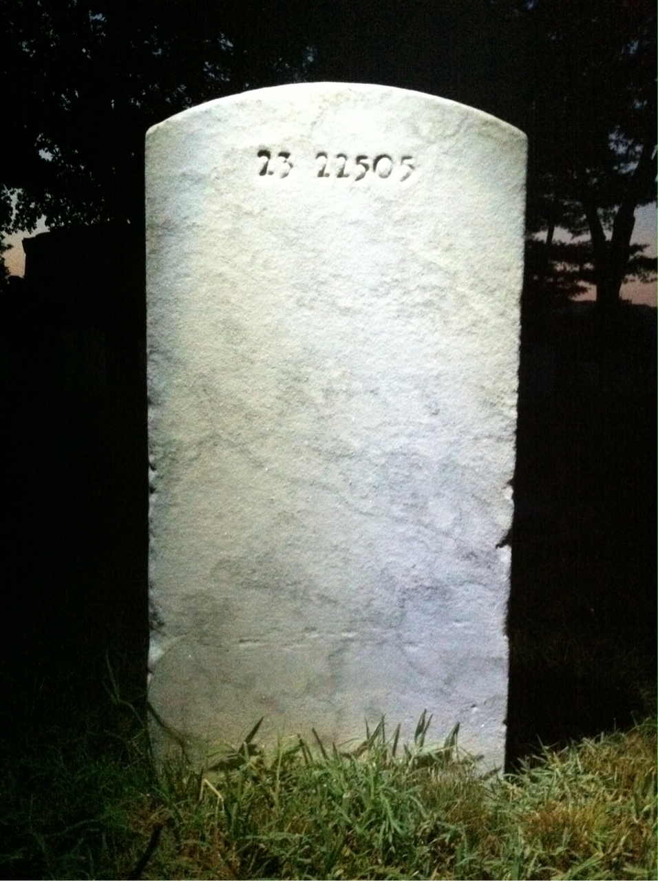 Back of headstone — Henry Anderson