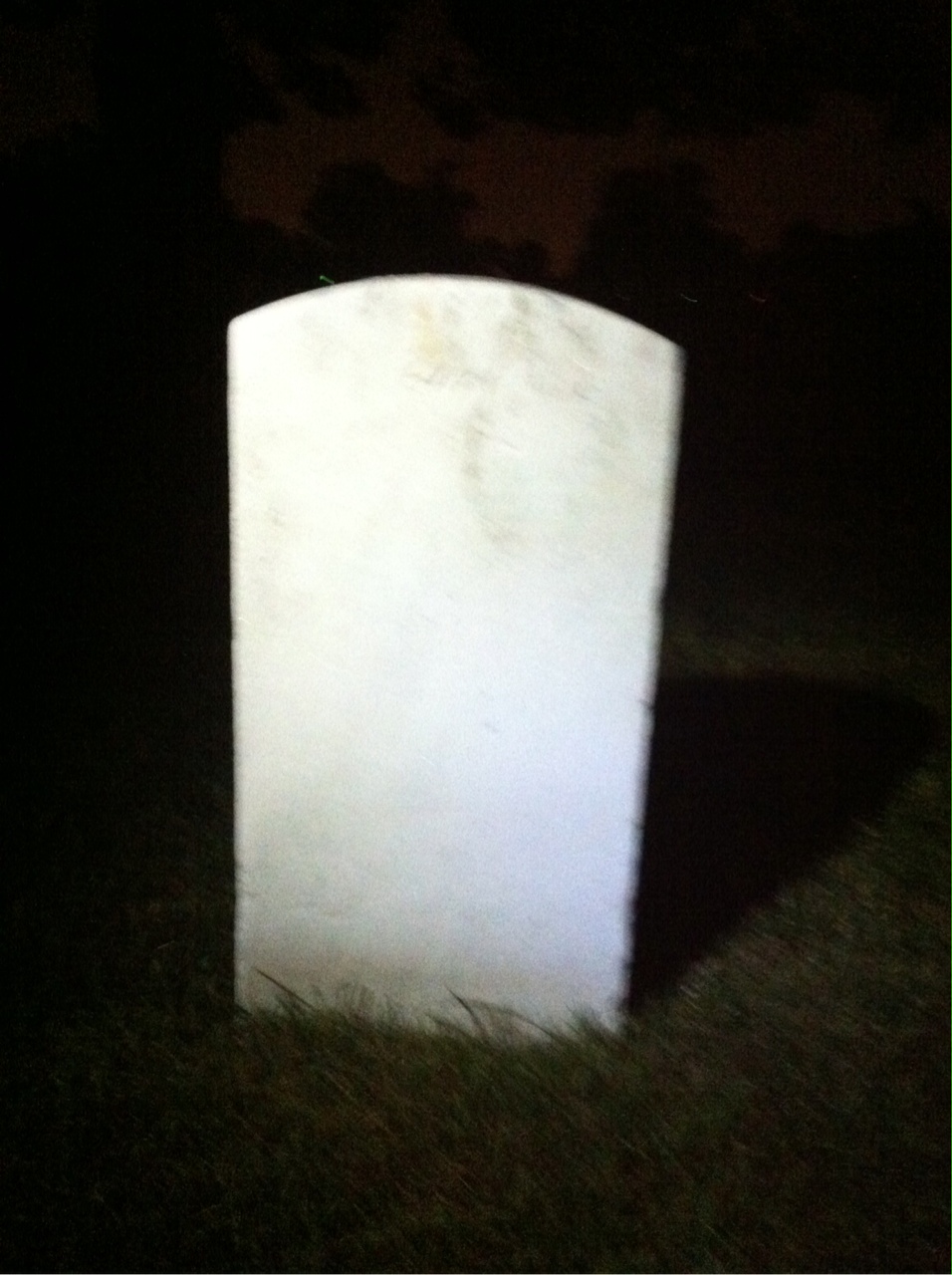 Back of headstone — Robert Mills