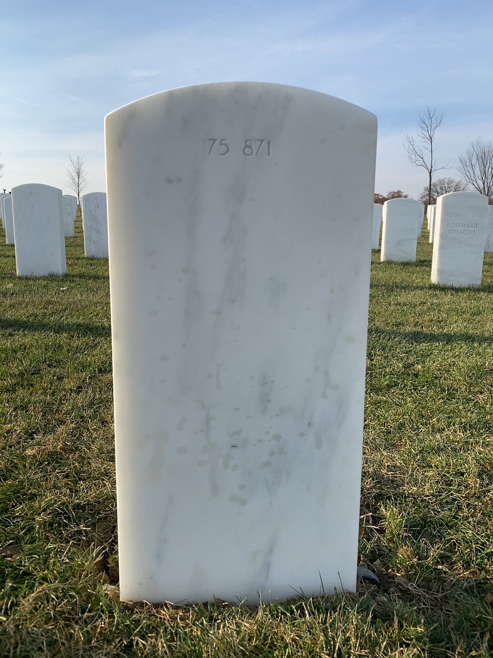 Back of headstone — Allen Balabis
