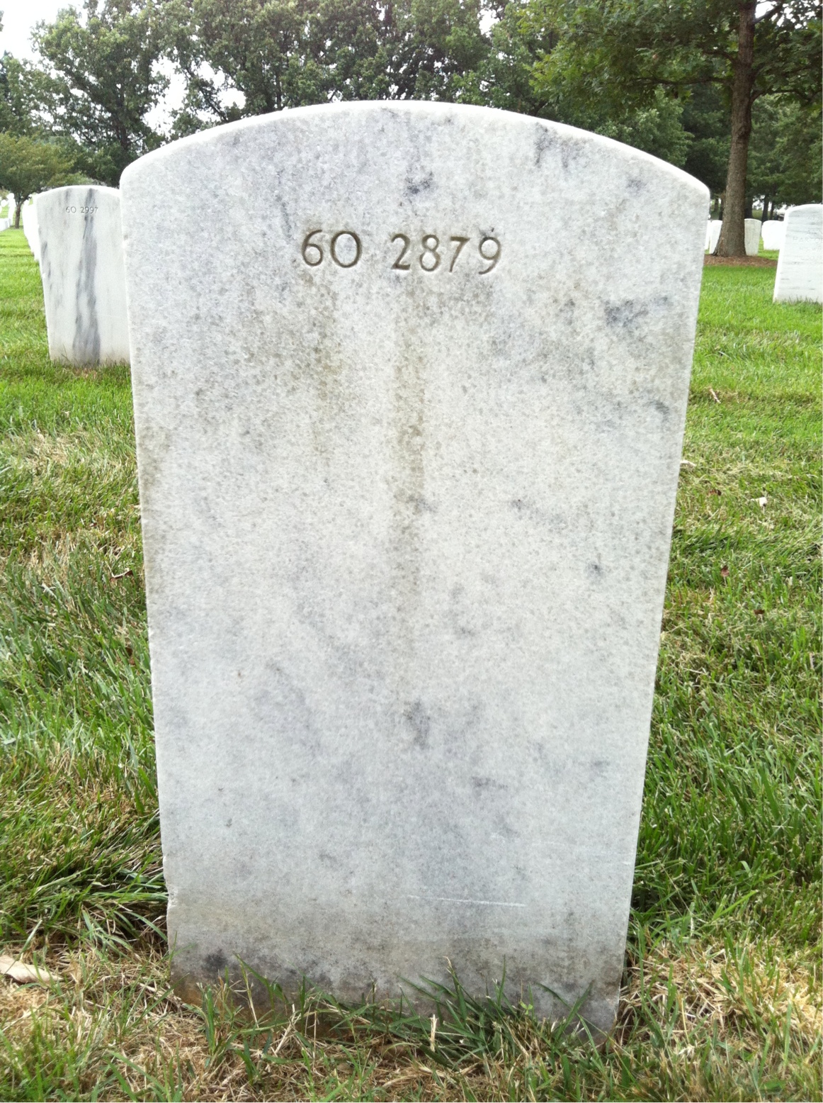 Back of headstone — James William Poarch