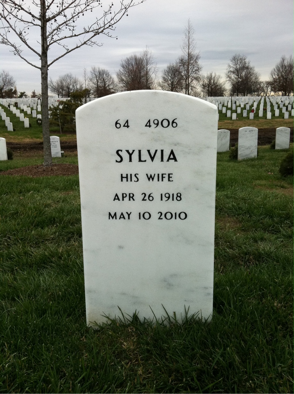 Back of headstone — Max Rickless