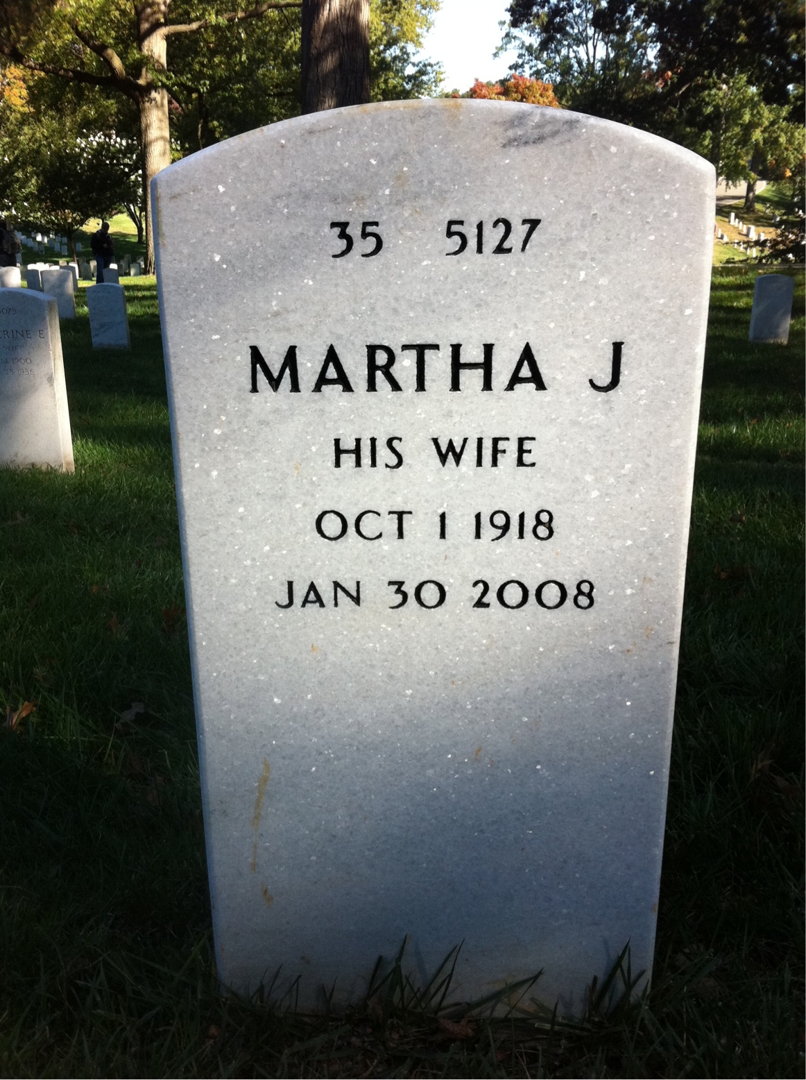 Back of headstone — John Whitney