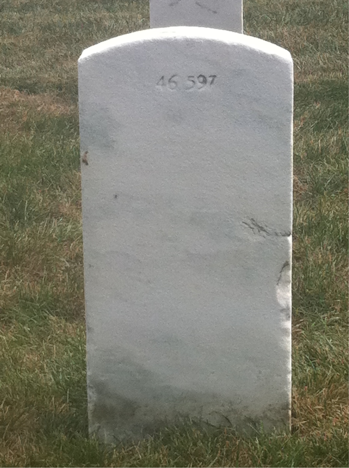 Back of headstone — Margaret Morris