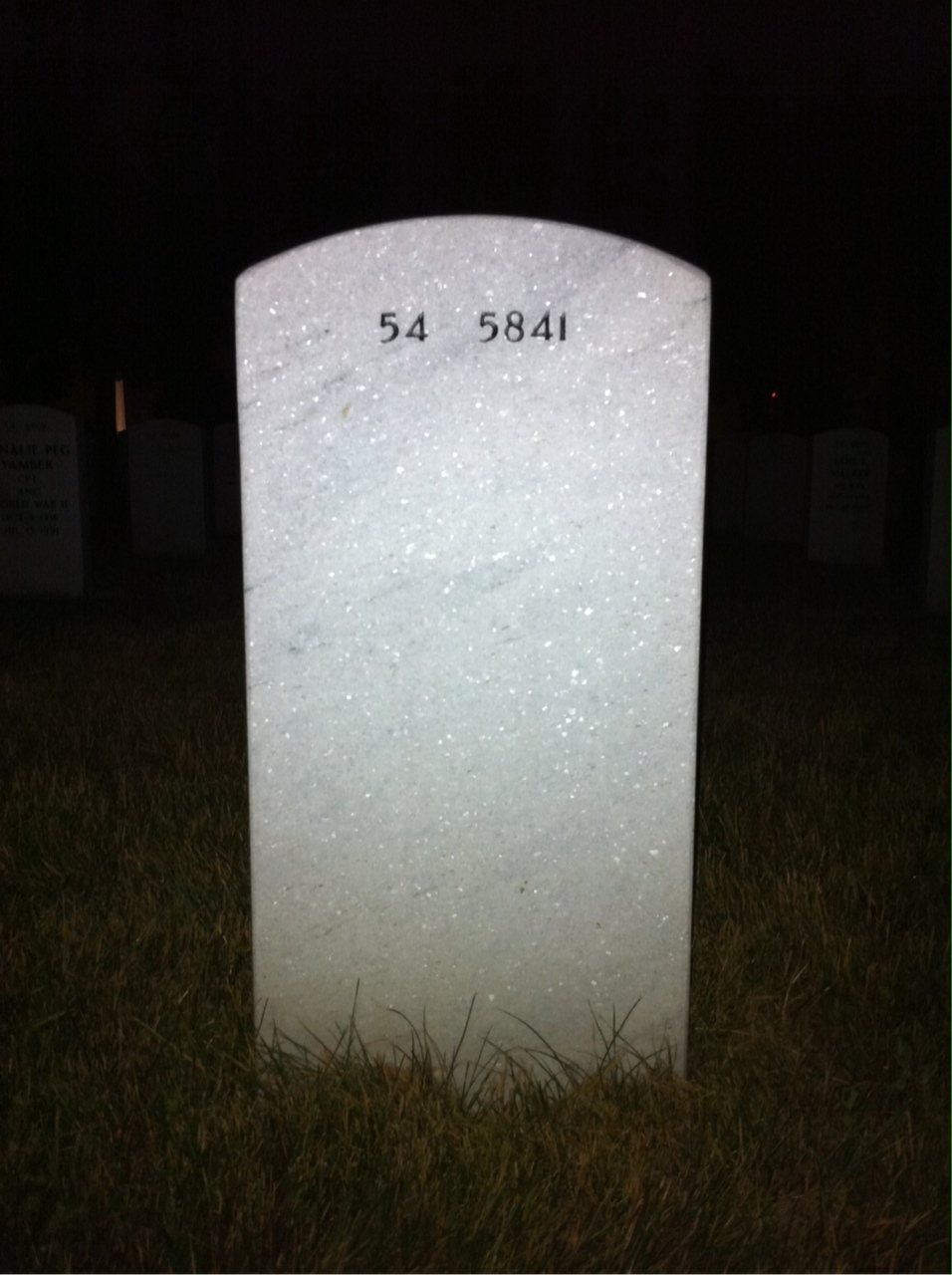 Back of headstone — Werner Diehl