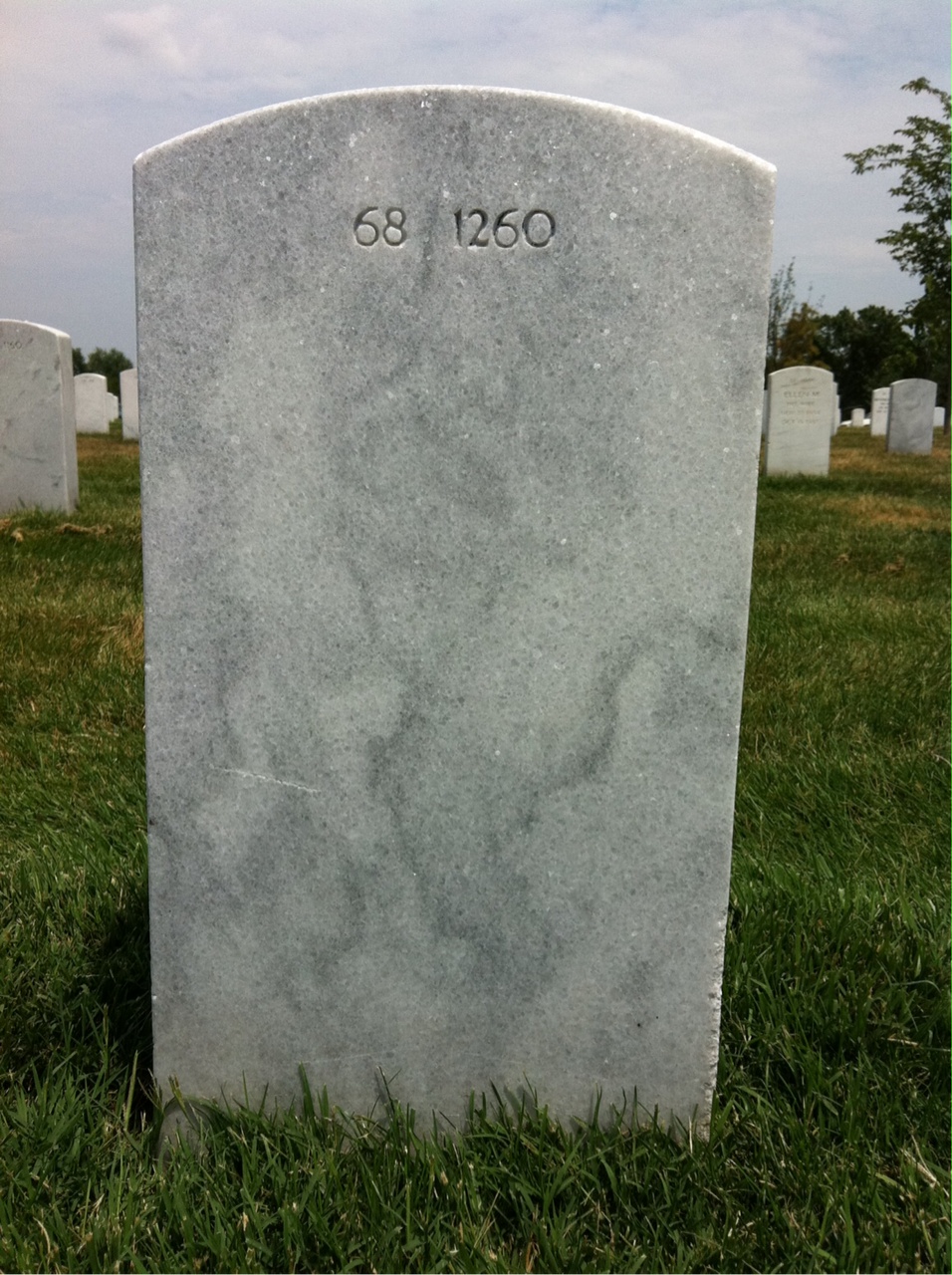 Back of headstone — Walter Moore
