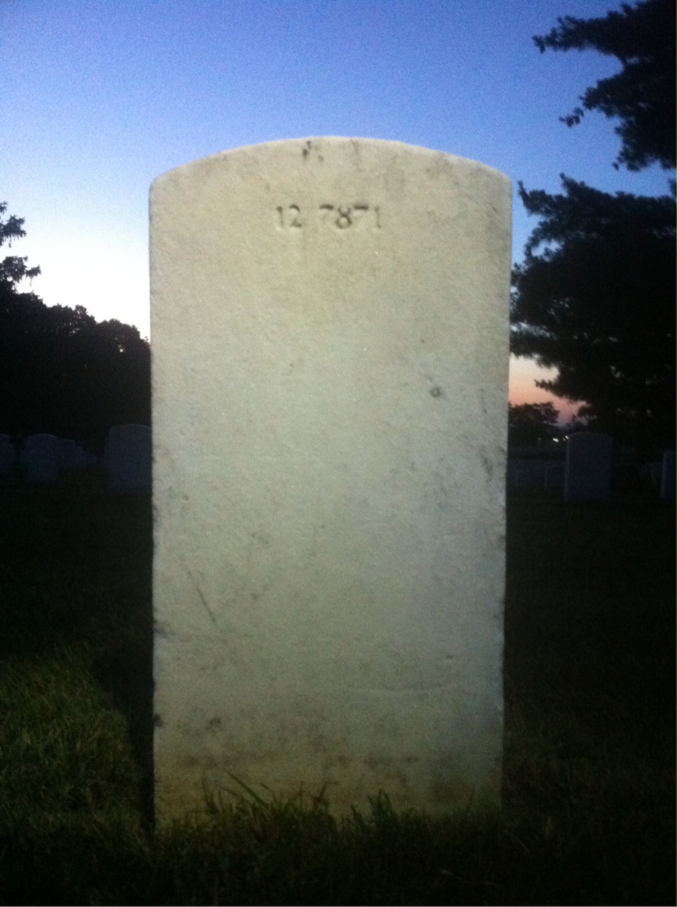 Back of headstone — Harry Ballos