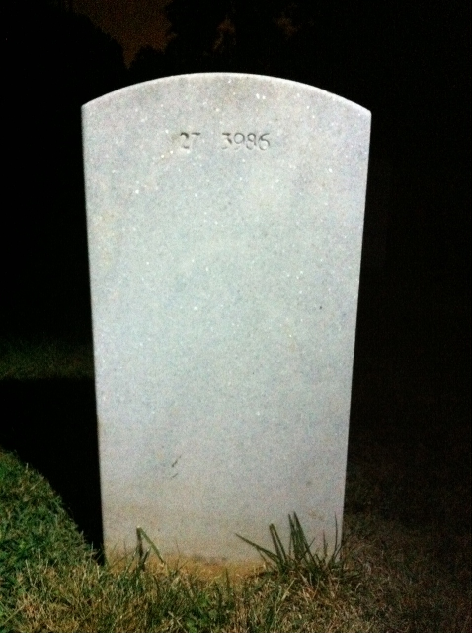 Back of headstone — William Mills