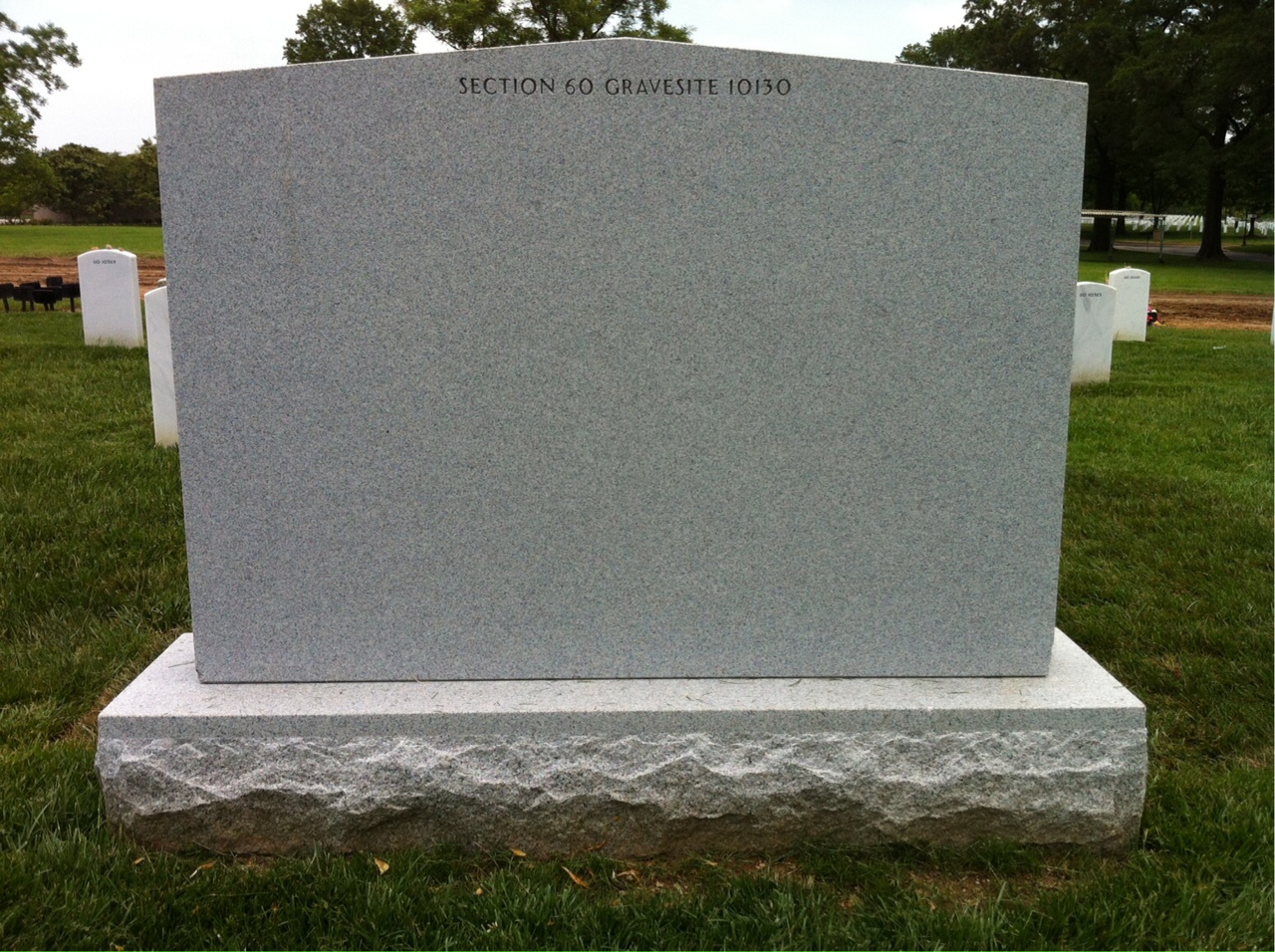 Back of headstone — Nathan Anderson