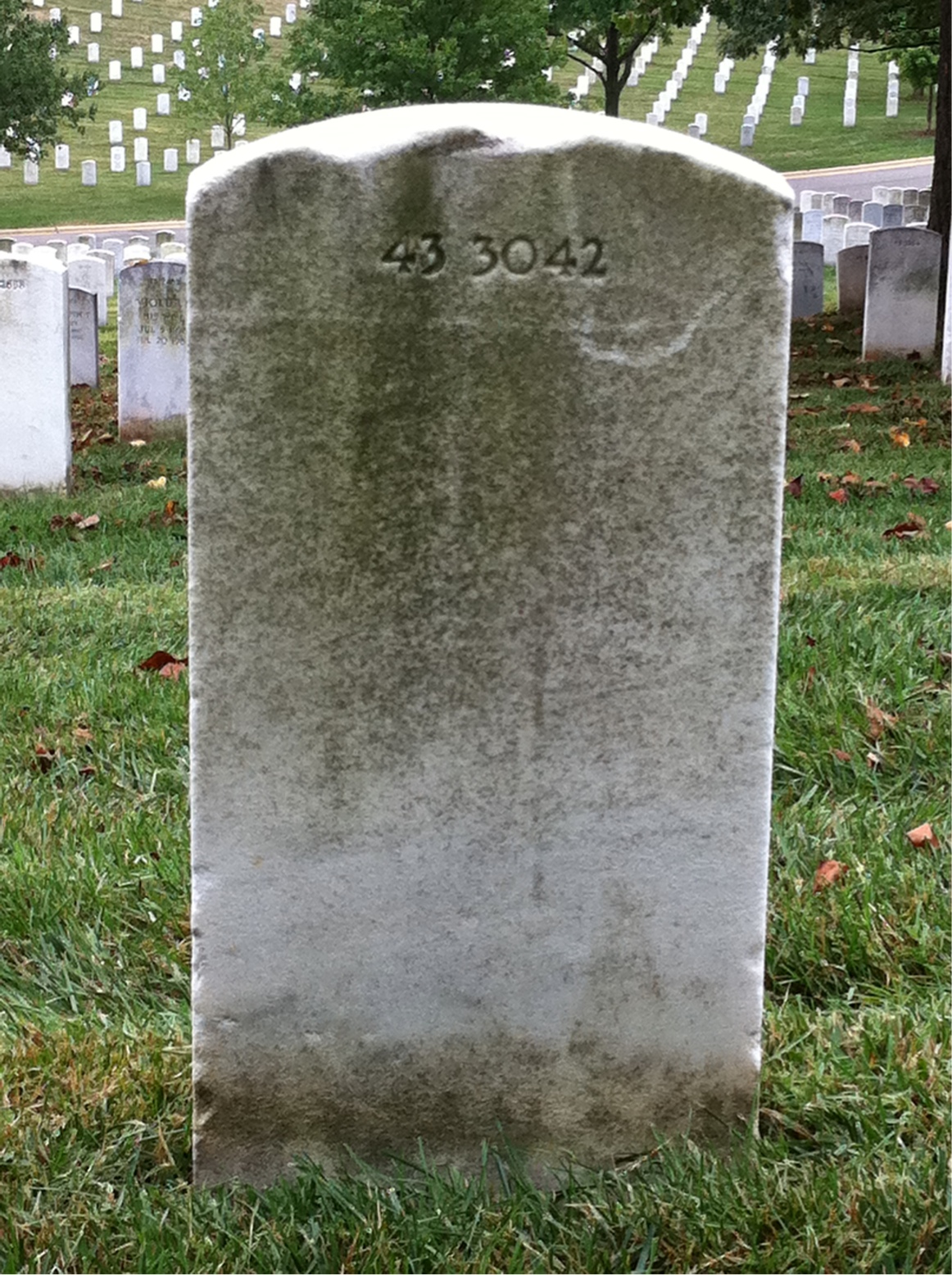 Back of headstone — William Montgomery