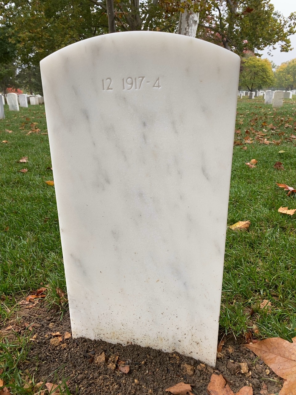 Back of headstone — David Amidon