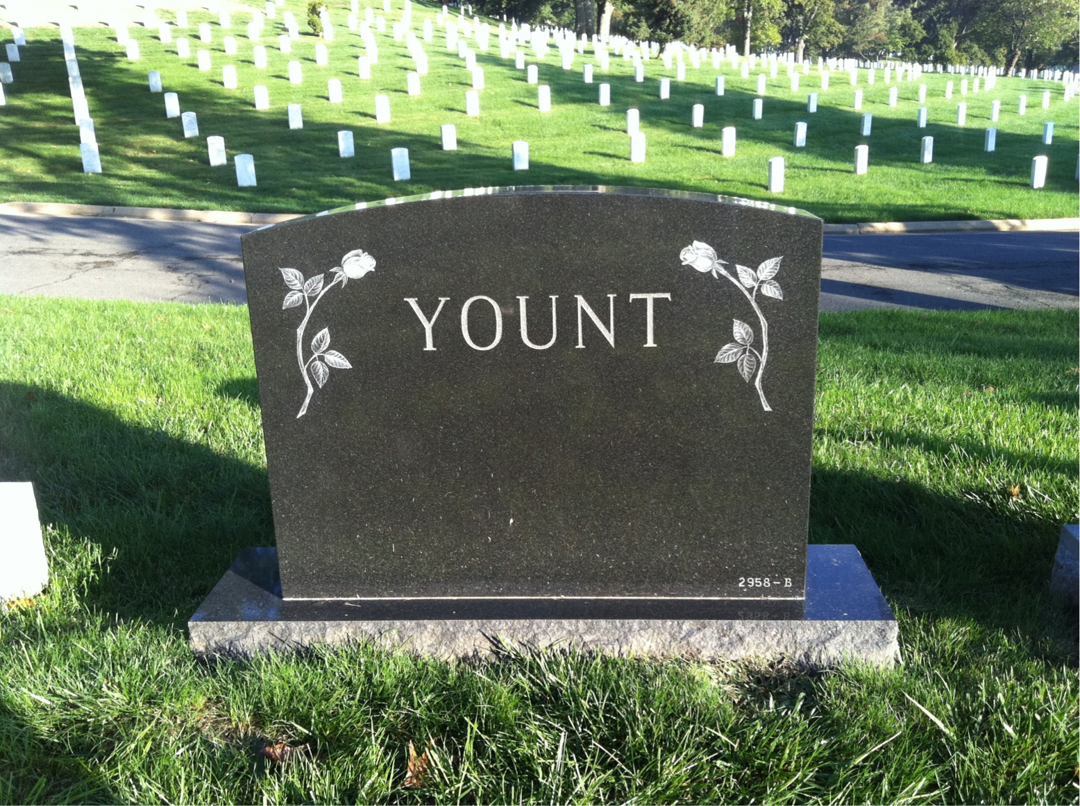 Back of headstone — Robert Yount