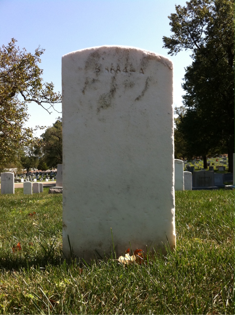 Back of headstone — William Raymond Hapeman