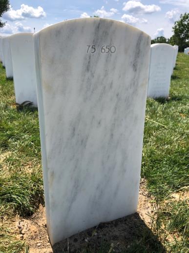 Back of headstone — Walter Strand
