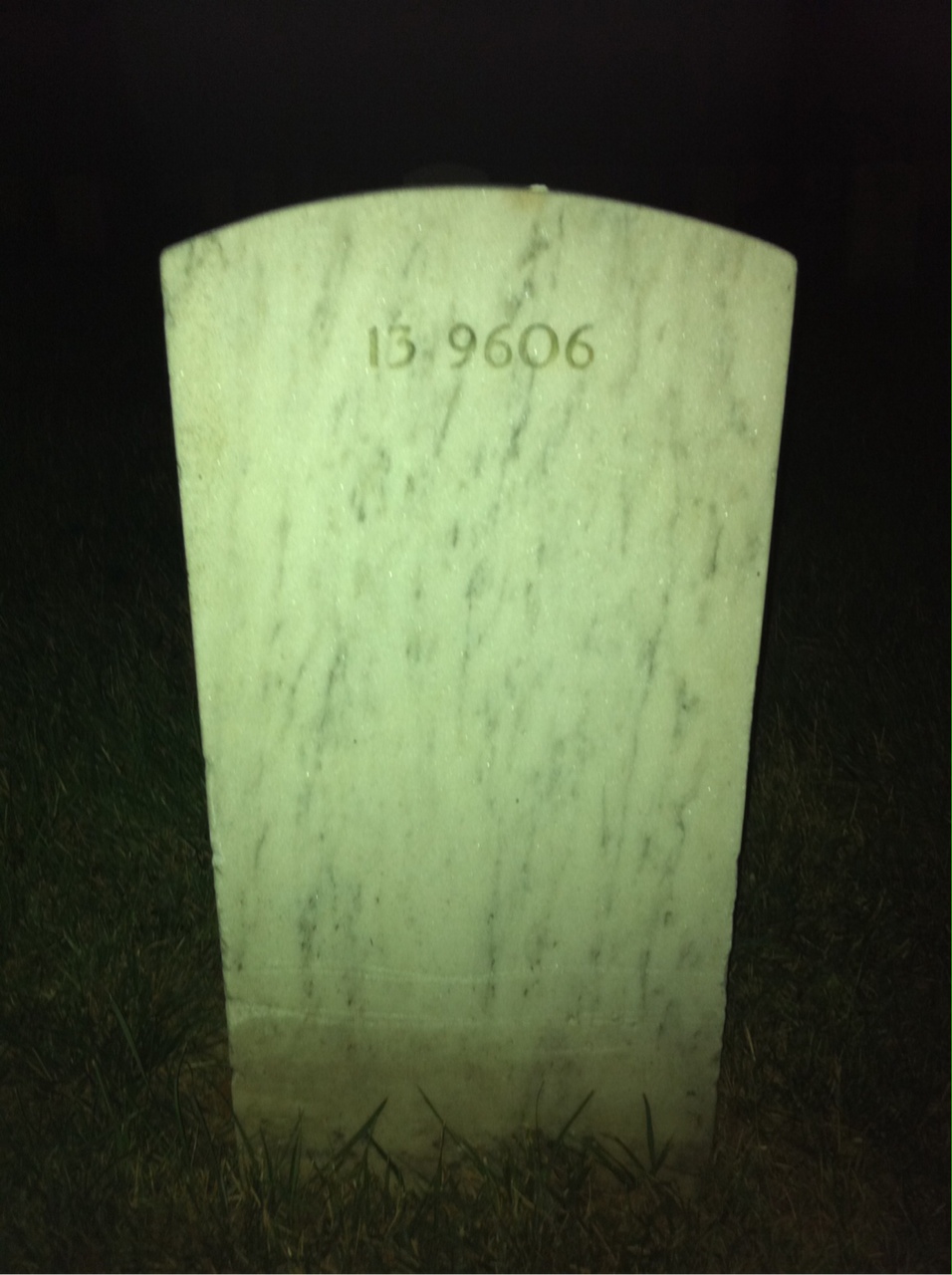 Back of headstone — Benjamin Anton
