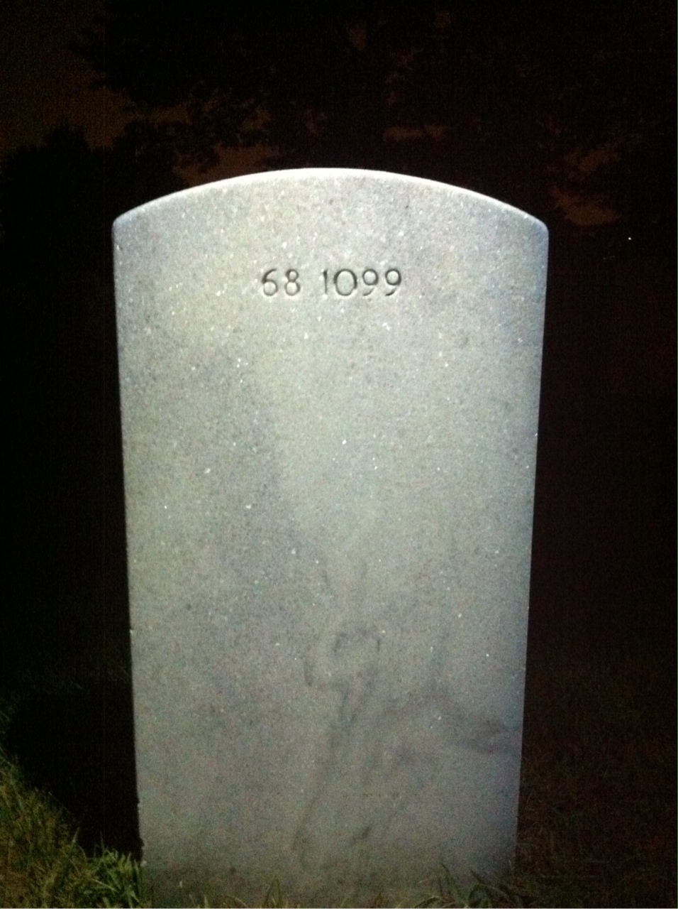 Back of headstone — Fredrick Ambler