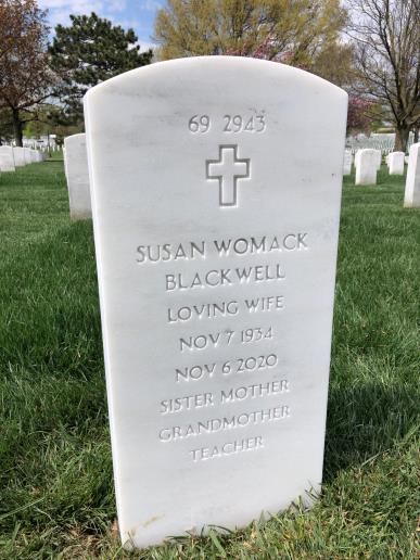 Back of headstone — Cedric Blackwell
