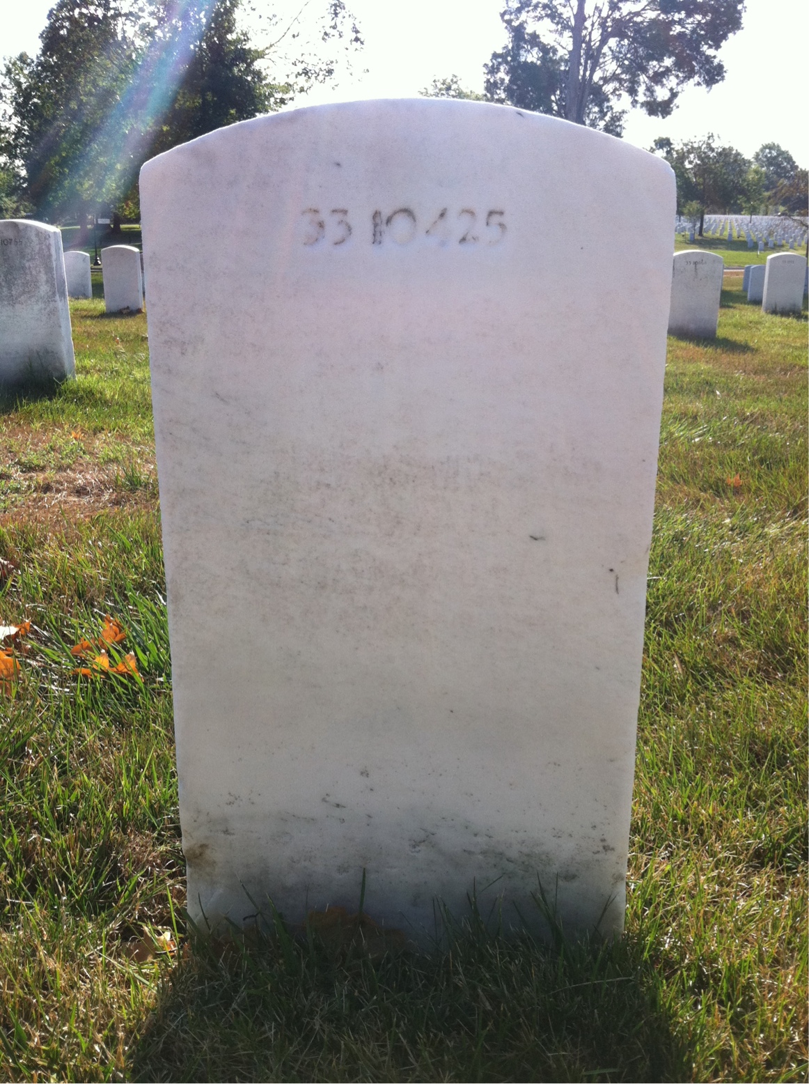 Back of headstone — Donald Balcom