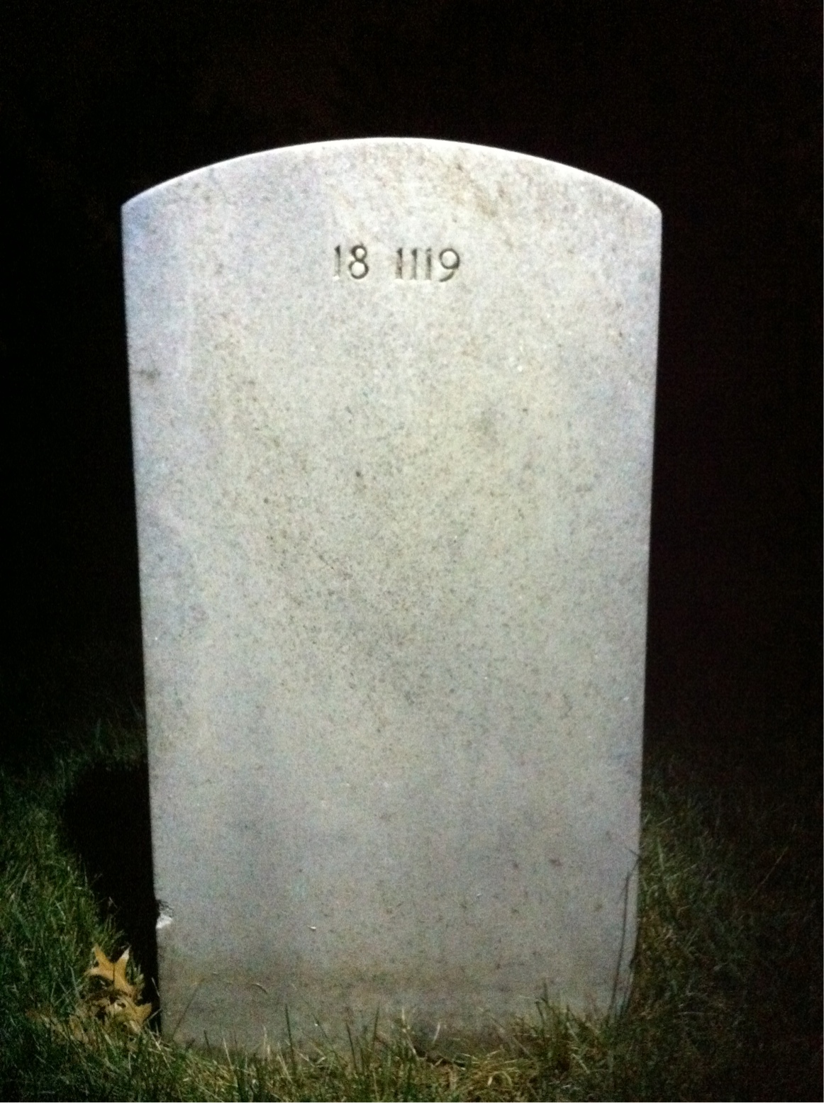 Back of headstone — Robert Berg