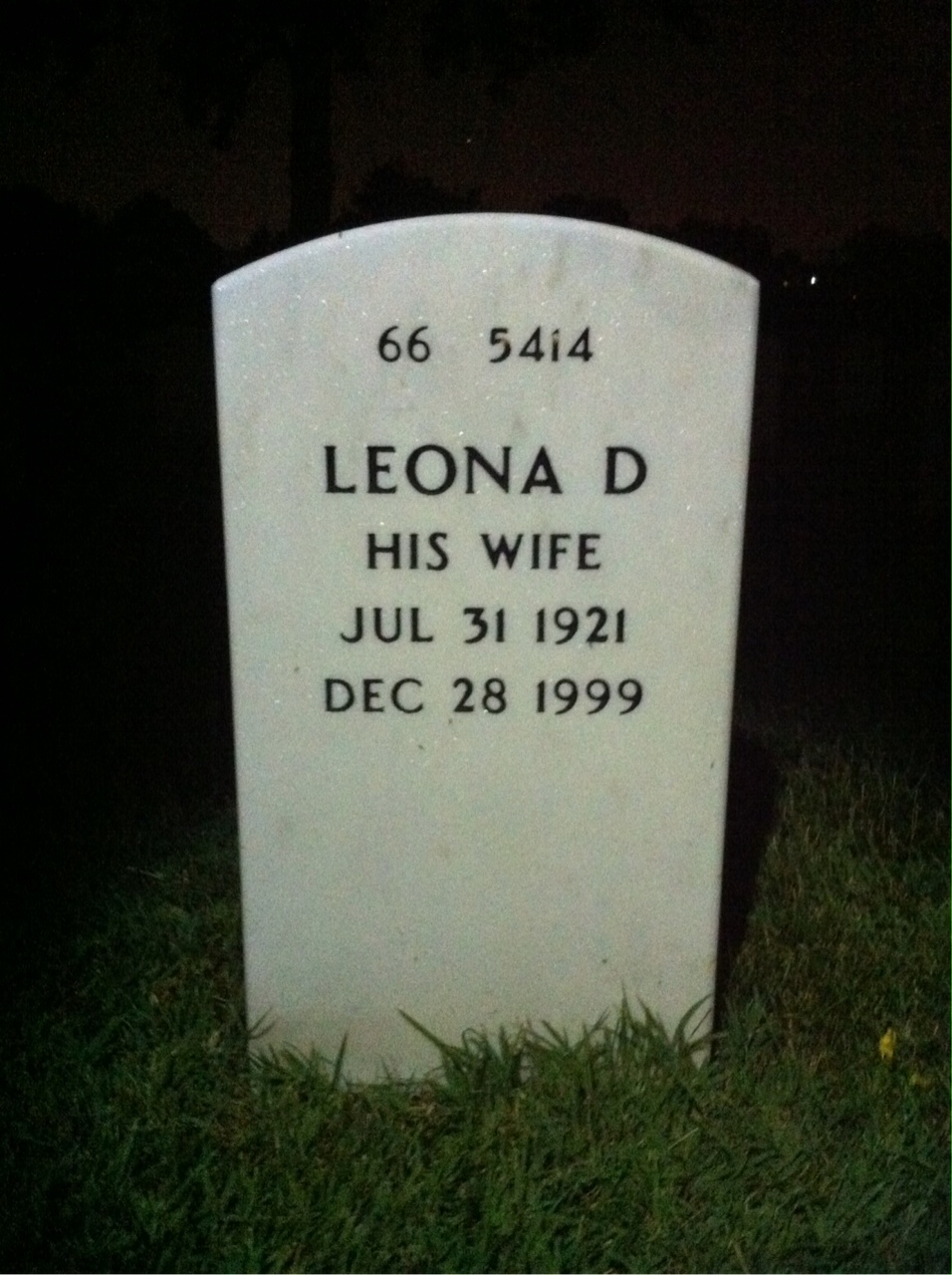 Back of headstone — Michael Annibale