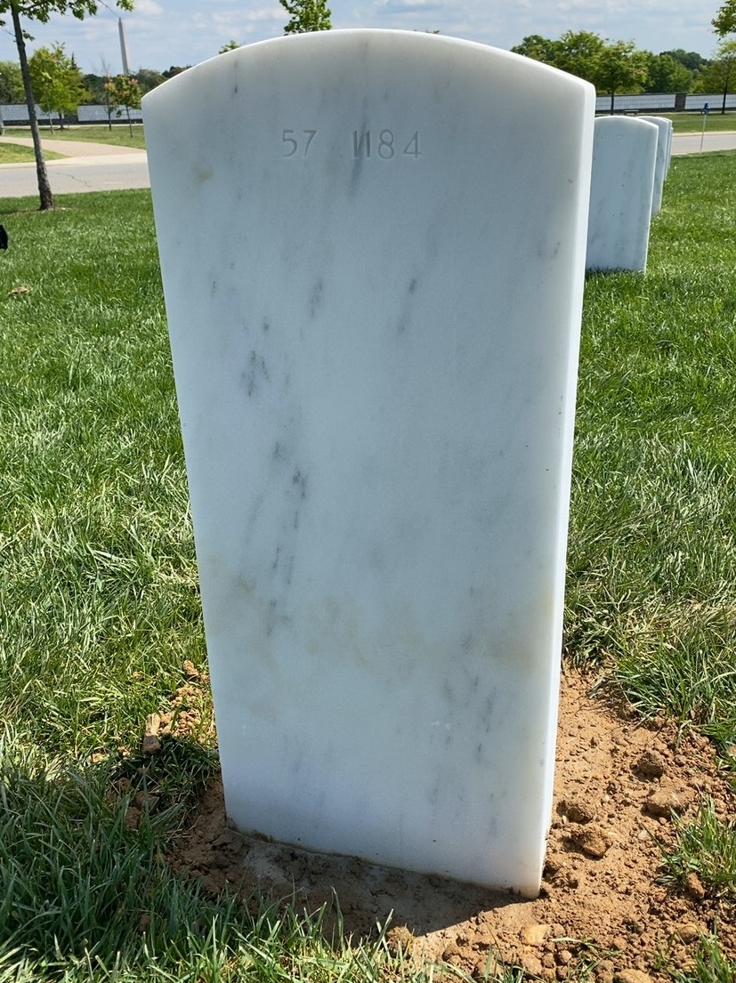 Back of headstone — Joseph Lawrence Lemens