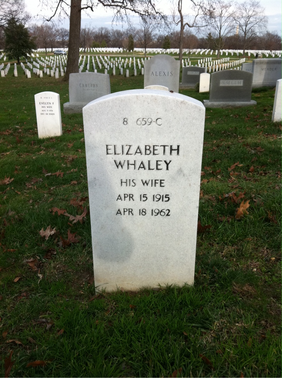 Back of headstone — Anthony Borrowes