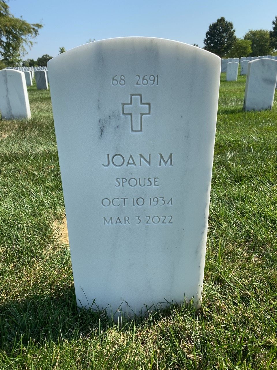Back of headstone — James Niles