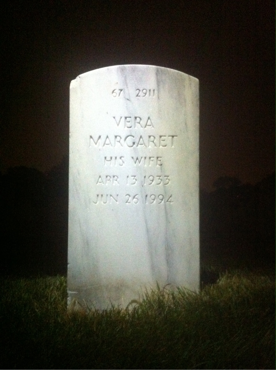 Back of headstone — David Moya