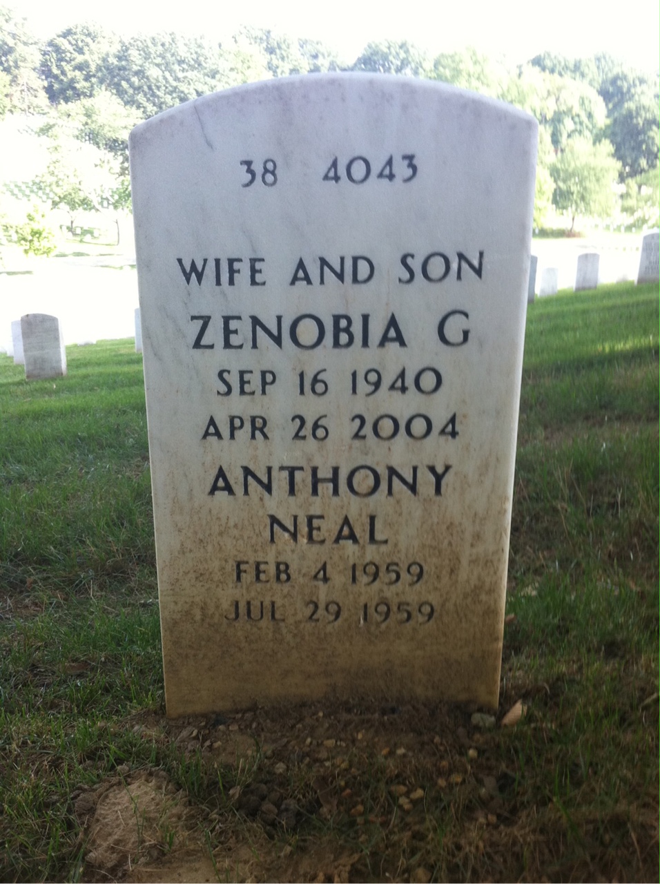 Back of headstone — Elmo Aderholt