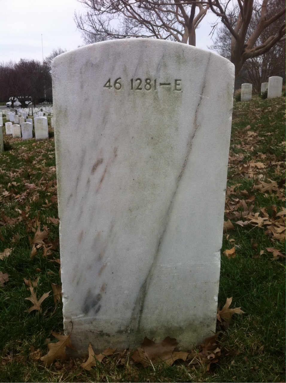Back of headstone — William Murphy