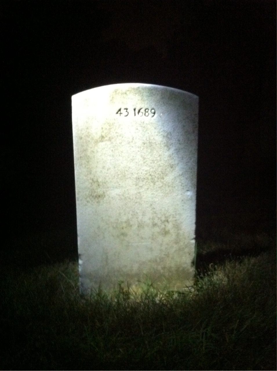 Back of headstone — Eugene Morris