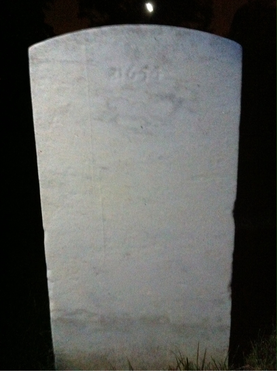 Back of headstone — Julius Moll